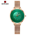 REWARD RD22027L Fashion Women's Watches Fashion Shell Dial Simple Style Ladies Waterproof Quartz Clock Dress Casual Wrist Watch